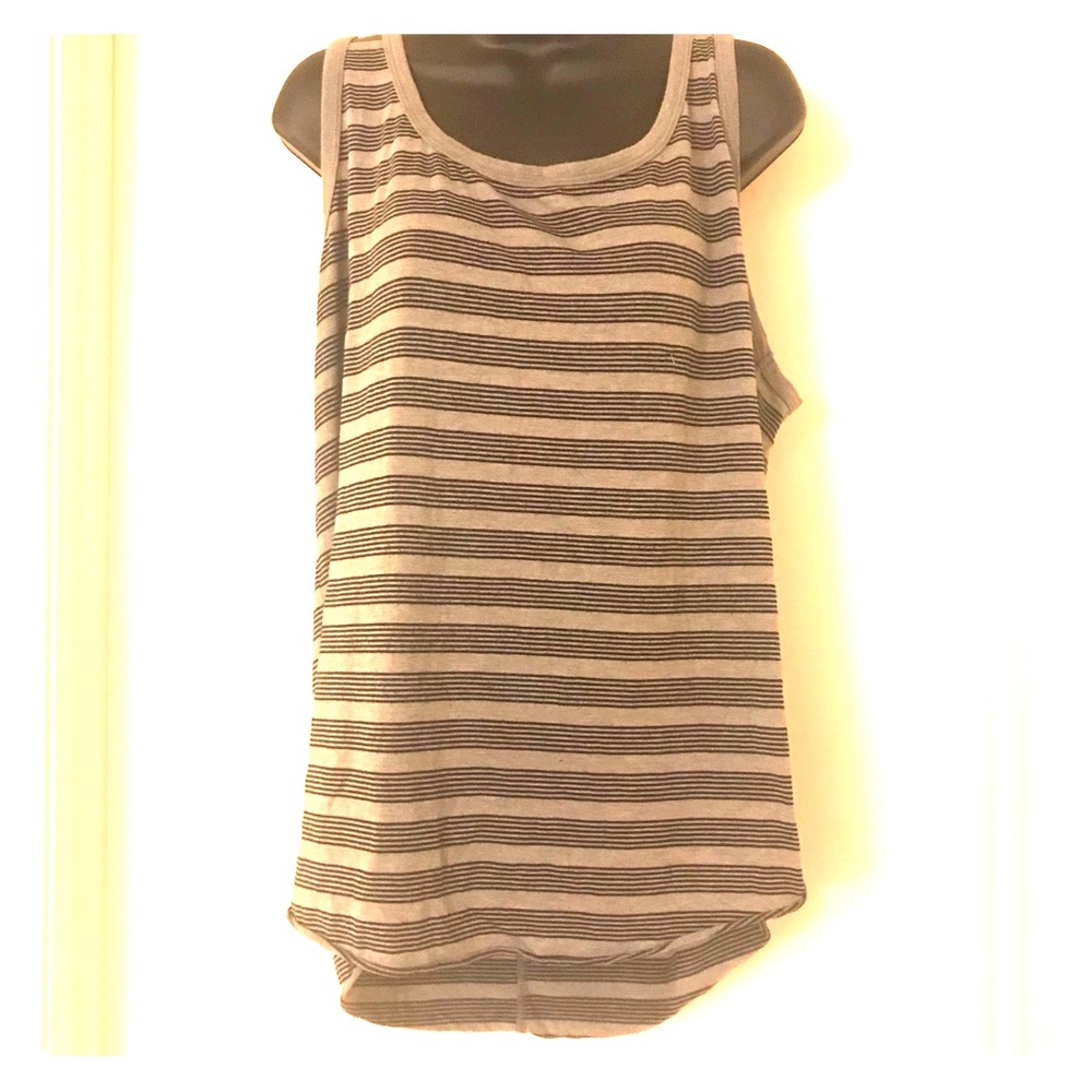 Torrid Plus size black and grey striped tank top
